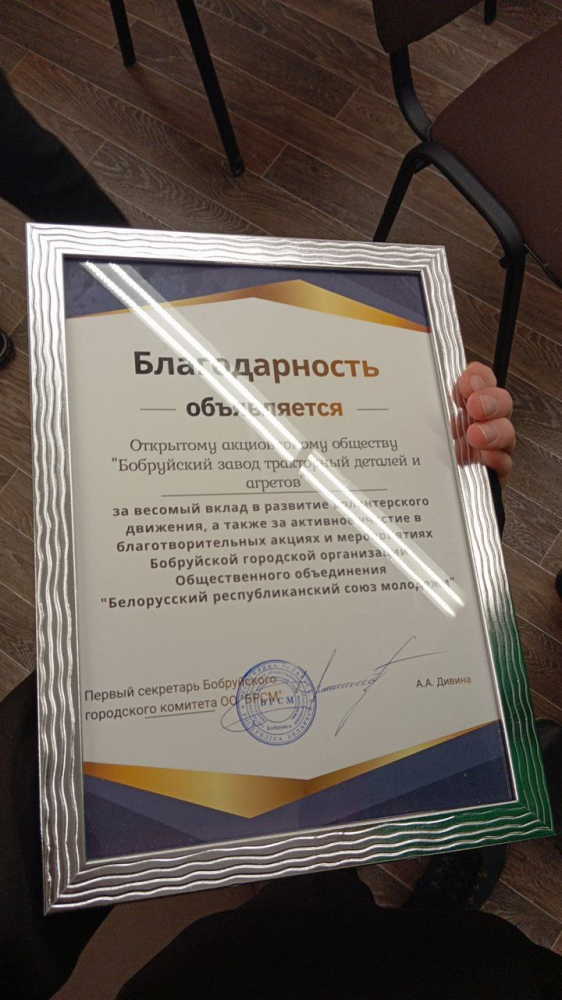 Волонтеры ОАО «БЗТДиА» — в числе лучших в городе!